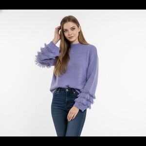 Cake for Dinner Purple Knit Sweater